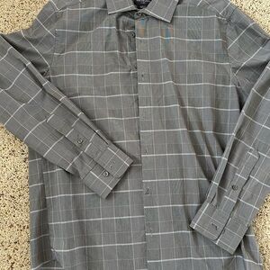 Van Heusen Gray Plaid Men's Shirt